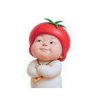 トマトのコスチュームを着た赤ちゃん (NT)（個別スタンプ：13）