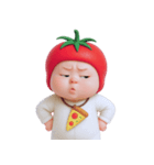 トマトのコスチュームを着た赤ちゃん (NT)（個別スタンプ：36）
