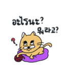 月猫の冬物語(韓国語 - タイ語)（個別スタンプ：12）