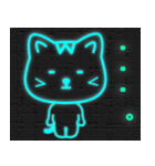 飛び出すネオン猫（個別スタンプ：13）