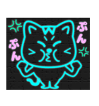 飛び出すネオン猫（個別スタンプ：19）