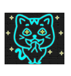 飛び出すネオン猫（個別スタンプ：23）