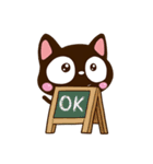 小さい黒猫★カフェ（個別スタンプ：8）