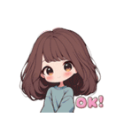 ゆるっと女の子の気分（個別スタンプ：3）