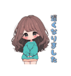 ゆるっと女の子の気分（個別スタンプ：8）