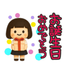ずっと使えるセーラー服のかわいい女の子（個別スタンプ：9）