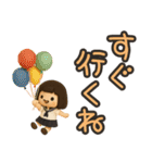 ずっと使えるセーラー服のかわいい女の子（個別スタンプ：15）