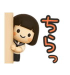 ずっと使えるセーラー服のかわいい女の子（個別スタンプ：22）