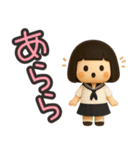 ずっと使えるセーラー服のかわいい女の子（個別スタンプ：37）