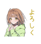 バイト行きたくないゆるパーカーちゃん（個別スタンプ：3）