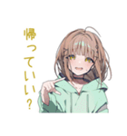 バイト行きたくないゆるパーカーちゃん（個別スタンプ：6）
