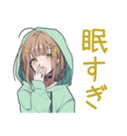 バイト行きたくないゆるパーカーちゃん（個別スタンプ：8）