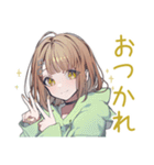バイト行きたくないゆるパーカーちゃん（個別スタンプ：18）