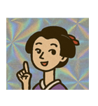 キラキラシール風ろくろ首@SFW（個別スタンプ：1）