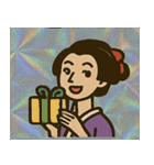 キラキラシール風ろくろ首@SFW（個別スタンプ：13）