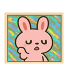 キラキラシール風つきのうさぎ@SFW（個別スタンプ：2）