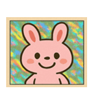 キラキラシール風つきのうさぎ@SFW（個別スタンプ：3）