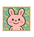 キラキラシール風つきのうさぎ@SFW（個別スタンプ：4）