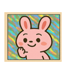 キラキラシール風つきのうさぎ@SFW（個別スタンプ：5）