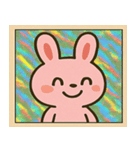 キラキラシール風つきのうさぎ@SFW（個別スタンプ：6）