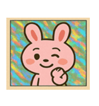 キラキラシール風つきのうさぎ@SFW（個別スタンプ：15）