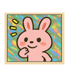 キラキラシール風つきのうさぎ@SFW（個別スタンプ：16）