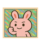 キラキラシール風つきのうさぎ@SFW（個別スタンプ：18）