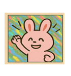 キラキラシール風つきのうさぎ@SFW（個別スタンプ：21）