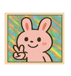 キラキラシール風つきのうさぎ@SFW（個別スタンプ：22）