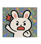 キラキラシール風ラッキーうさぎ@SFW（個別スタンプ：2）