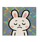 キラキラシール風ラッキーうさぎ@SFW（個別スタンプ：3）