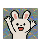 キラキラシール風ラッキーうさぎ@SFW（個別スタンプ：5）