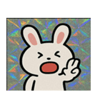 キラキラシール風ラッキーうさぎ@SFW（個別スタンプ：6）