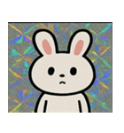 キラキラシール風ラッキーうさぎ@SFW（個別スタンプ：9）