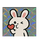 キラキラシール風ラッキーうさぎ@SFW（個別スタンプ：14）
