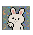 キラキラシール風ラッキーうさぎ@SFW（個別スタンプ：16）