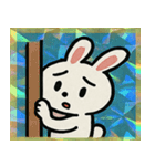 キラキラシール風ラッキーうさぎ@SFW（個別スタンプ：25）