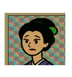キラキラシール風グルグルろくろ首@SFW（個別スタンプ：1）