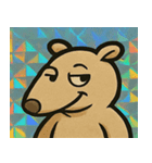 キラキラシール風ペロリんアリクイ@SFW（個別スタンプ：1）