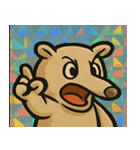 キラキラシール風ペロリんアリクイ@SFW（個別スタンプ：3）