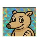 キラキラシール風ペロリんアリクイ@SFW（個別スタンプ：5）