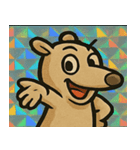 キラキラシール風ペロリんアリクイ@SFW（個別スタンプ：13）