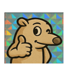 キラキラシール風ペロリんアリクイ@SFW（個別スタンプ：14）