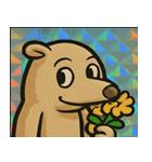 キラキラシール風ペロリんアリクイ@SFW（個別スタンプ：16）