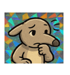 キラキラシール風ペロリんアリクイ@SFW（個別スタンプ：25）