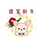 【年末年始】チワワちゃん年賀スタンプ再販（個別スタンプ：4）
