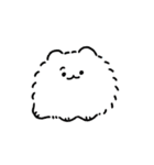 ぺたぺたポメトーン（白）（個別スタンプ：1）
