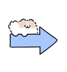ぺたぺたポメトーン（白）（個別スタンプ：34）