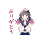 勉強会★集合と持ち物確認★制服の女の子（個別スタンプ：7）
