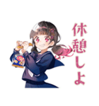 勉強会★集合と持ち物確認★制服の女の子（個別スタンプ：27）